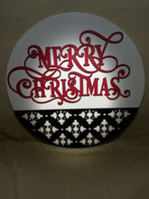 Load image into Gallery viewer, Merry Christmas Ornate Snowflake Wood Round
