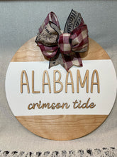 Load image into Gallery viewer, Alabama Crimson Tide Wood Round
