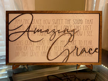 Load image into Gallery viewer, Amazing Grace Inspirational Wood Sign
