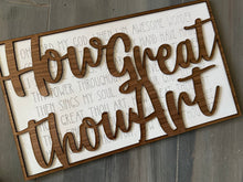 Load image into Gallery viewer, How Great Thou Art Inspirational Wood Sign
