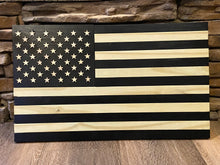 Load image into Gallery viewer, American Flag_Subdued_Distressed Black and Natural_Medium
