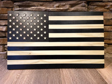 Load image into Gallery viewer, American Flag_Subdued_Distressed Black and Natural_Medium
