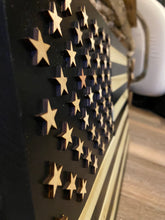 Load image into Gallery viewer, American Flag_Subdued_Distressed Black and Natural_Medium
