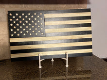 Load image into Gallery viewer, American Flag_Subdued_Distressed Black and Natural_Medium
