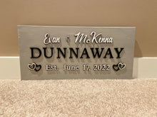 Load image into Gallery viewer, Personalized Wedding Sign with 3D Laser Cut Names-3 color combinations and sizes
