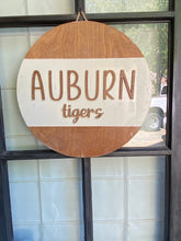 Load image into Gallery viewer, Auburn Tigers Wood Round
