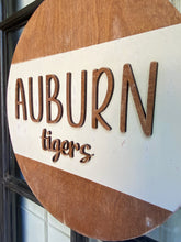 Load image into Gallery viewer, Auburn Tigers Wood Round
